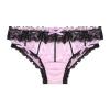 Alvivi Men's Low Waist Ruffled Lace Satin Bikini Briefs Underwear Sissy Crossdressing Pajamas Pink Medium view 3