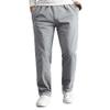 WZIKAI Mens Cargo Pants,Elastic Waist Sweatpants for Men Casual Long Trousers Light Jogger Pants Light Gray 2XL view 2