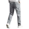 WZIKAI Mens Cargo Pants,Elastic Waist Sweatpants for Men Casual Long Trousers Light Jogger Pants Light Gray 2XL view 4