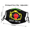 Check Engine Light Mechanic Auto Repair Face Mask for Men Women Windproof Dustproof and Anti-Pollution Face Cover Reusable and Washable Cloth Face Cover 1 Masks view 4