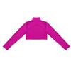 Moggemol Kids Girls Long Sleeve Mock Neck Athletic Crop Tops Yoga Gymnastics Ballet Dance Activewear Shirts Rose 12 Years view 4