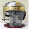 Medieval Norman Viking Armor Helmet Silver Helmet Spectacle Armour Helmet W/Wooden Stand Brass Design view 3