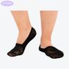 Flammi Women's Lace No Show Liner Socks Non Slip Cotton Bottom 6 Pairs (Black)8-10 US view 2