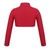 Moggemol Kids Girls Long Sleeve Mock Neck Athletic Crop Tops Yoga Gymnastics Ballet Dance Activewear Shirts Red 12 Years view 2