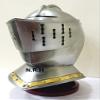 Armor Supplies Close European Medieval Halloween Helmet Brass Design Silver Finish with Wooden Stand Helmet view 1