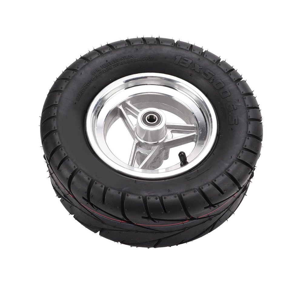 13X5.006.5 Rubber Tubeless Tire with Stainless Steel Hub, Thicken Electric Scooter Vacuum Tyre Accessory