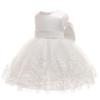 AIMJCHLD Toddler Girls Big Bowknot Dresses Baby Little Girls Lace Embroidery Wedding Party Ball Gown Dress 5T 6T (White,120) view 4