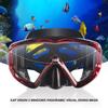 Adult Pano 3 Window Scuba Diving Mask, Tempered Glass Snorkel Mask Anti-Fog Swim Mask No Leakage Swim Goggles with Nose Cover Snorkeling Gear for Snorkeling, Freediving, Swimming (Crystal Red) view 4