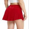 baleaf Women's Pleated Tennis Skirts High Waisted Lightweight Athletic Golf Skorts Skirts with Shorts Pockets Red XX-Large view 1