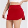 baleaf Women's Pleated Tennis Skirts High Waisted Lightweight Athletic Golf Skorts Skirts with Shorts Pockets Red XX-Large view 2