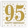 MAGJUCHE Gold 95th Birthday Card, Laser Cut Glitter Woman Man Age 95 Gift For Mother, Grandmother, Father view 1