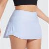 baleaf Pleated Tennis Skirt Skorts Skirts for Woman High Waisted Lightweight Athletic Golf Workout with Shorts Pockets Snow Blue Medium view 2