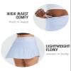 baleaf Pleated Tennis Skirt Skorts Skirts for Woman High Waisted Lightweight Athletic Golf Workout with Shorts Pockets Snow Blue Medium view 4