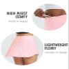 baleaf Women's Pleated Tennis Skirts High Waisted Lightweight Athletic Golf Skorts Skirts with Shorts Pockets Pink Large view 4