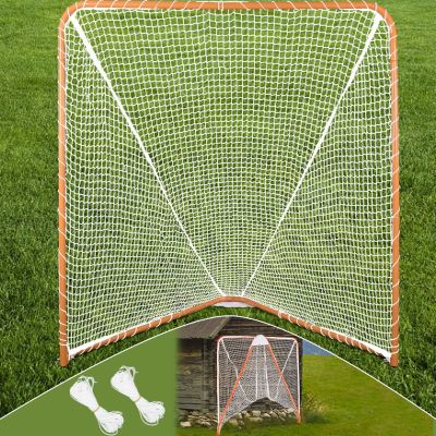 Doubleriver Portable Lacrosse Goal 6x6 FT: Heavy Duty Steel Frame Foldable Training Net for Backyard Practice Youth & Adults