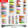 Aorace 84pcs Fishing Lures Set Metal Jigging Spoon Hard Baits Minnow Crankbait VIB Swimbait for Bass Pike Fit Saltwater and Freshwater view 2