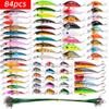 Aorace 84pcs Fishing Lures Set Metal Jigging Spoon Hard Baits Minnow Crankbait VIB Swimbait for Bass Pike Fit Saltwater and Freshwater view 3