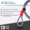 SeatyLock Bike Cable Lock - Anti Theft Triple Braided Steel Cable with Loops for Bike Security - Universal Fit Flexible Large Locking Cables for Bicycle U Chain or Folding Lock - 86.6" view 2