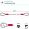 SeatyLock Bike Cable Lock - Anti Theft Triple Braided Steel Cable with Loops for Bike Security - Universal Fit Flexible Large Locking Cables for Bicycle U Chain or Folding Lock - 86.6" view 3