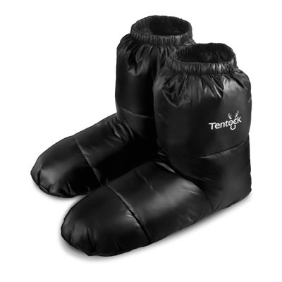 Tentock Down Booties Ultralight Water-Resistant Camping Down Socks Winter Thermal Foot Down Slippers Backpacking Men & Women for Sleeping (M)