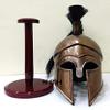 Medieval Greek Corinthian Wearable Armor Halloween Helmet with Plumes & Hairs | Leather Liner with Stand Copper Finish view 3
