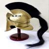 Medieval Antique Brass Helmet Armour King Leonidas Greek Spartan 300 Roman Halloween Helmet with Wooden Stand view 4
