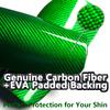 Carbon Fiber Soccer Shin Guards, with Portable Carrying Case, Super Strong, Ultra Light, Shock Resistance, Air Permeability, Suitable for Adult, Youth, Kid, Effective Protection view 3