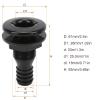Keenso 1in Thru Hull Fitting, Marine Thru Hull Exhaust Fittings Boat Through Hull Connection for Boat,RSV view 3
