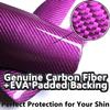 Carbon Fiber Soccer Shin Guards, with Portable Carrying Case, Super Strong, Ultra Light, Shock Resistance, Air Permeability, Suitable for Adult, Youth, Kid, Effective Protection view 3