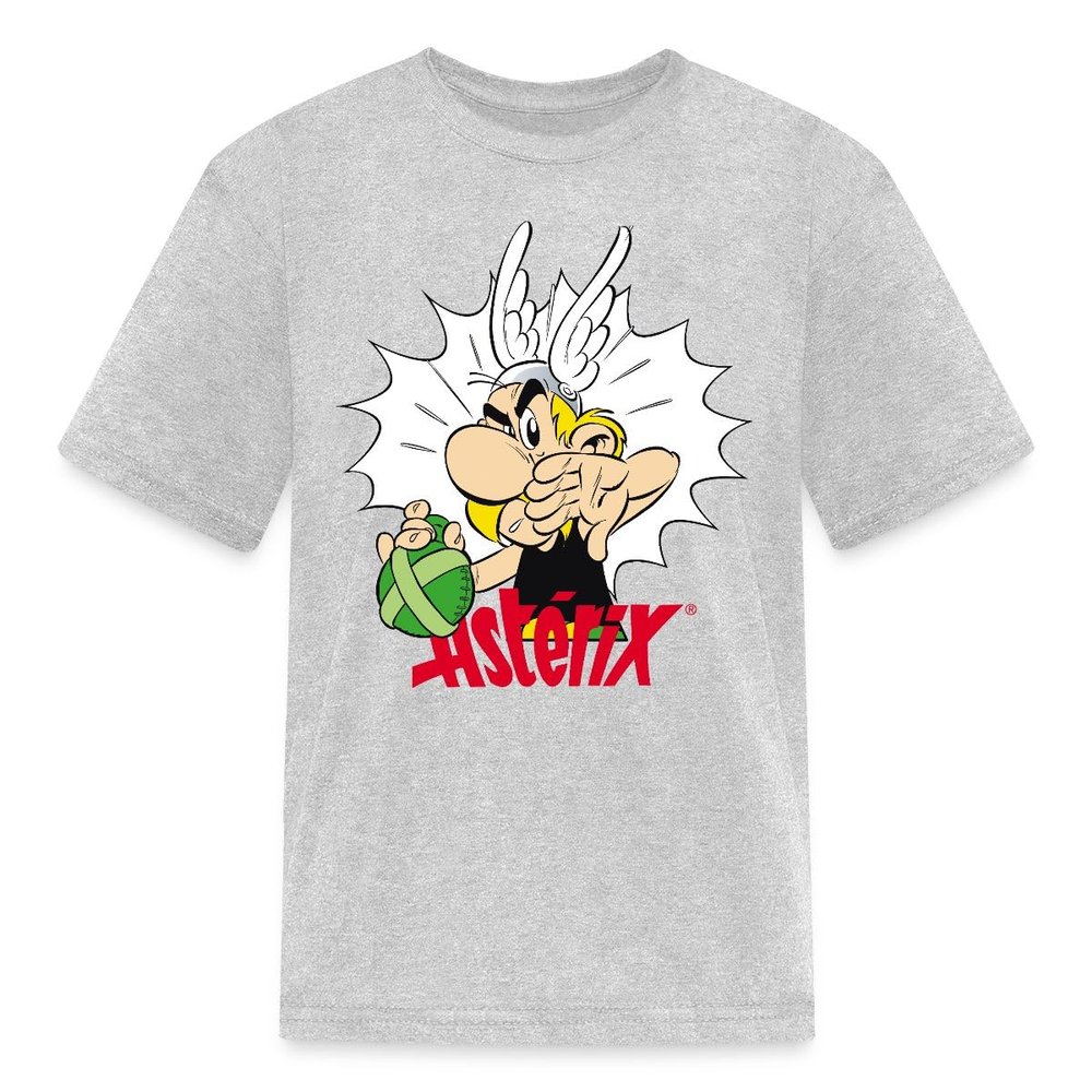 Spreadshirt Asterix & Obelix Asterix Elixir Licensed Kid's T-Shirt, S, Heather Gray