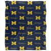 University of Michigan Wolverines Blanket, 50"x60", Logo Pattern, Silky Touch Super Soft Throw Blanket view 2
