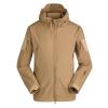 Men's Full Zip Cargo Military Tactical Jacket Fall Winter Windproof Sharks Softshell Coats with 5 Zip Pockets view 1