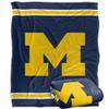 University of Michigan Wolverines Blanket, 50"x60", Primary Logo Stripes, Silky Touch Super Soft Throw Blanket view 1