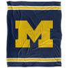 University of Michigan Wolverines Blanket, 50"x60", Primary Logo Stripes, Silky Touch Super Soft Throw Blanket view 2