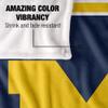 University of Michigan Wolverines Blanket, 50"x60", Primary Logo Stripes, Silky Touch Super Soft Throw Blanket view 4