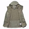 Men's Full Zip Cargo Military Tactical Jacket Fall Winter Windproof Sharks Softshell Coats with 5 Zip Pockets view 4