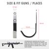 Augenweide 6 Pack Gun Rack Storage Rifles Shotgun Hooks Wall Mount Hangers for Any Rifles Shotguns Archery Bow with Soft Padding and Heavy Duty Steel (Silver) view 2