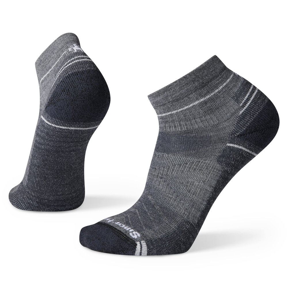 Smartwool Men's Hike Light Cushion Merino Wool Ankle Socks, Medium Gray, Small