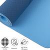 Yoga Mat with Alignment Marks - Lightweight Exercise Mat with Carry Strap for Home Workout or Travel by Wakeman Outdoors (Blue) view 2