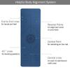Yoga Mat with Alignment Marks - Lightweight Exercise Mat with Carry Strap for Home Workout or Travel by Wakeman Outdoors (Blue) view 3