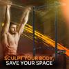 PRx Performance Murphy Foldable Squat Rack with Space-Saving Pull-Up Bar - Wall-Mounted Gym Equipment, Includes J-Cups for Barbell, Ideal for Strength Training, Bench Press and Leg Squats (Straight Pull-Up Bar) view 4