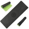 Yoga Mat with Alignment Marks - Lightweight Exercise Mat with Carry Strap for Home Workout or Travel by Wakeman Outdoors (Gray and Green) view 1