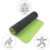Yoga Mat with Alignment Marks - Lightweight Exercise Mat with Carry Strap for Home Workout or Travel by Wakeman Outdoors (Gray and Green) view 4