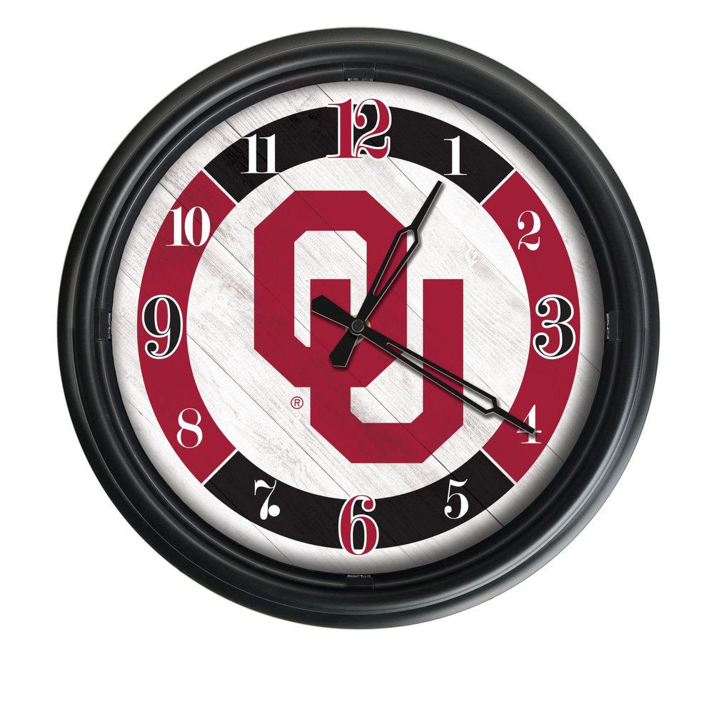 HBS Oklahoma University Indoor/Outdoor LED Wall Clock
