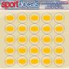 Sportdecals Football with Laces 3/4" Award Decals (Yellow Gold) view 1