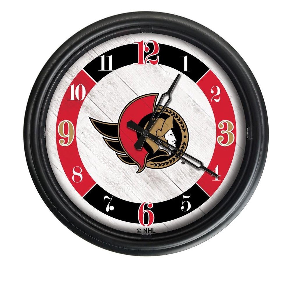 Holland Bar Stool Co. Ottawa Senators Indoor/Outdoor LED Wall Clock