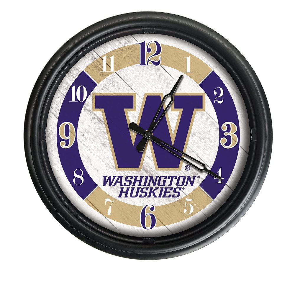 Holland Bar Stool Co. University of Washington Indoor/Outdoor LED Wall Clock