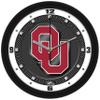 SunTime Oklahoma Sooners Wall Clock, Printed Carbon Fiber Team Art, Silent Non-Ticking Quartz Movement, 11.5" view 1