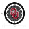 SunTime Oklahoma Sooners Wall Clock, Printed Carbon Fiber Team Art, Silent Non-Ticking Quartz Movement, 11.5" view 3