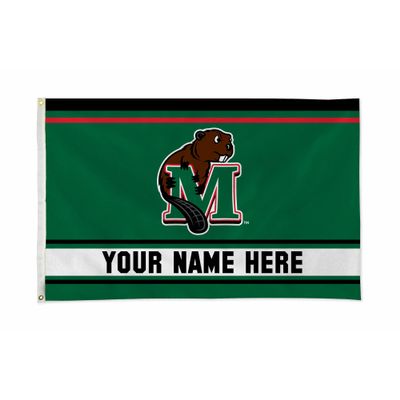 Rico Industries NCAA Minot State Beavers Personalized - Custom 3' x 5' Banner Flag - Made in The USA - Indoor or Outdoor Dcor